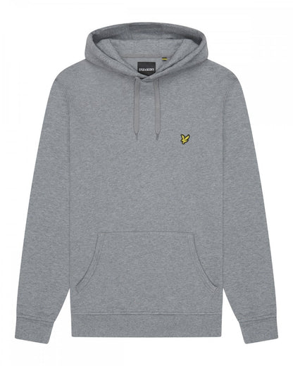 Lyle & Scott Mens Pullover Hoodie - T28 Mid Grey Marl