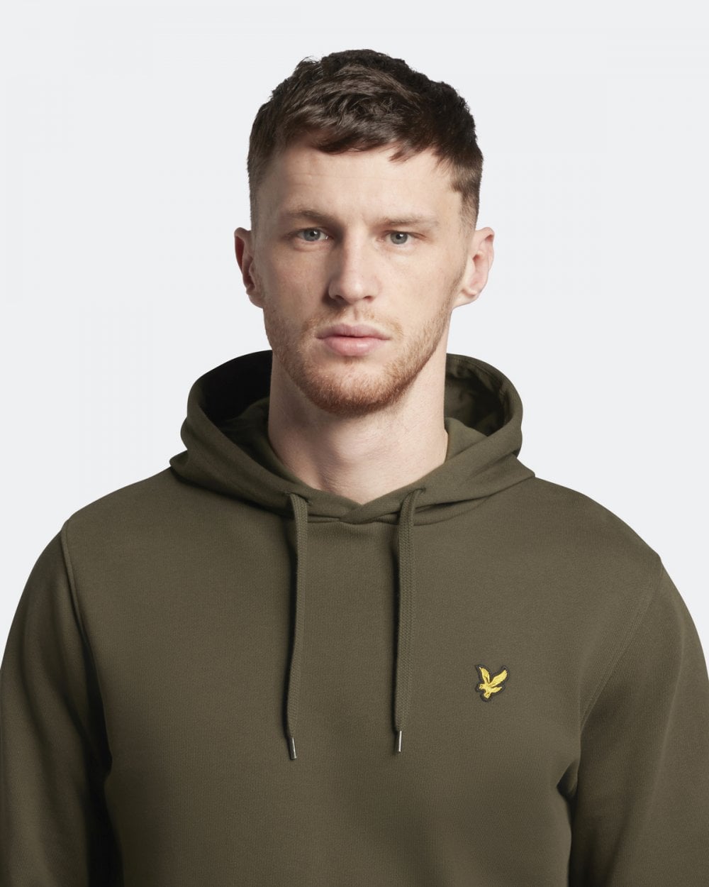 Lyle & Scott Mens Pullover Hoodie - W485 Olive