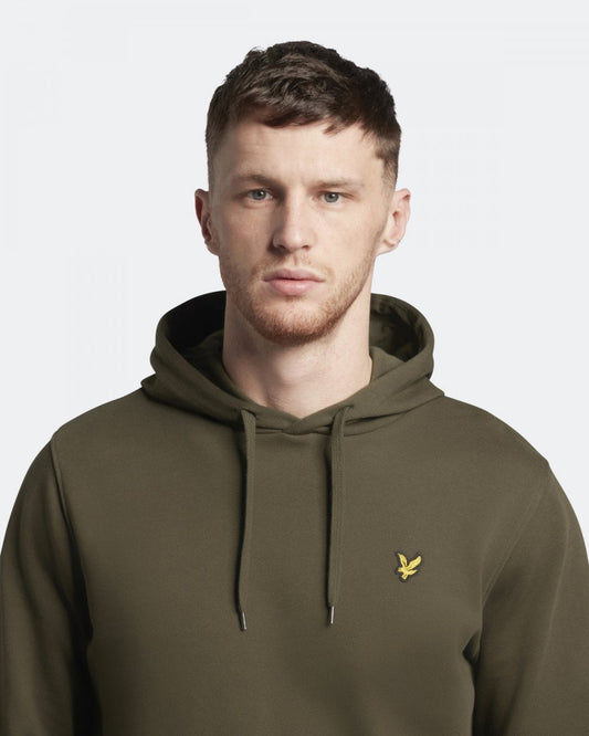Lyle & Scott Mens Pullover Hoodie - W485 Olive