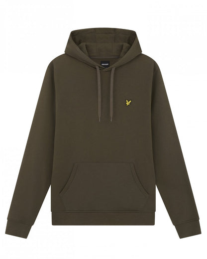 Lyle & Scott Mens Pullover Hoodie - W485 Olive