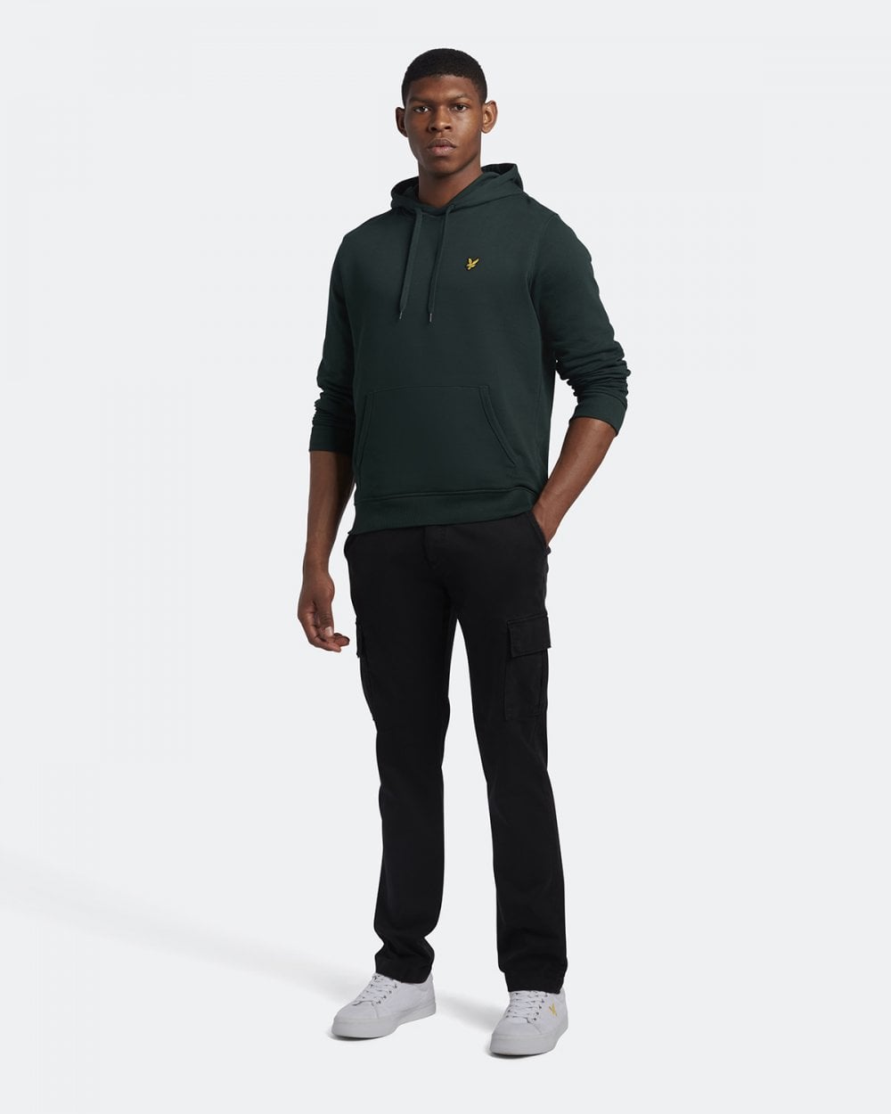 Lyle & Scott Mens Pullover Hoodie - W486 Dark Green