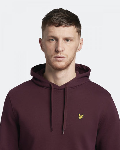 Lyle & Scott Mens Pullover Hoodie - Z562 Burgundy