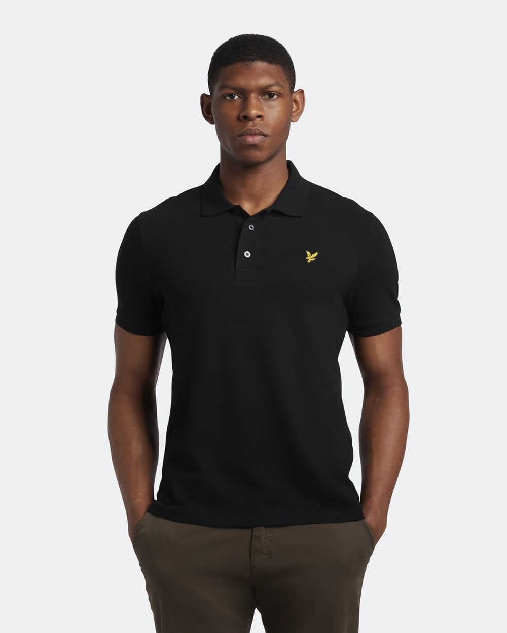 Lyle & Scott Plain Mens Polo Shirt SP400VOG - Z865 Jet Black - CHO - Designer Mens Short Sleeve Polo Shirts