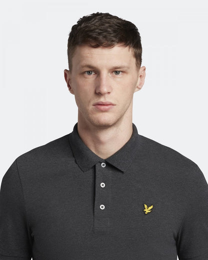Lyle & Scott Plain Mens Polo Shirt SP400VOG - 398 Charcoal Marl