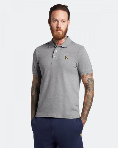 Lyle & Scott Plain Mens Polo Shirt SP400VOG - T28 Mid Grey Marl