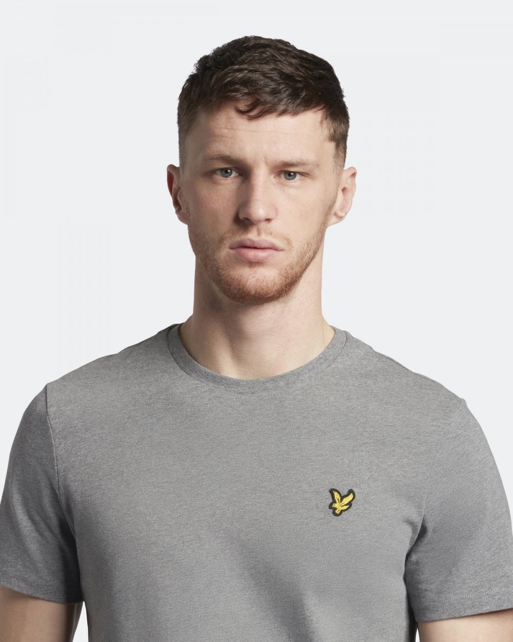Lyle & Scott Plain Mens T-Shirt TS400VOG - T28 Mid Grey Marl