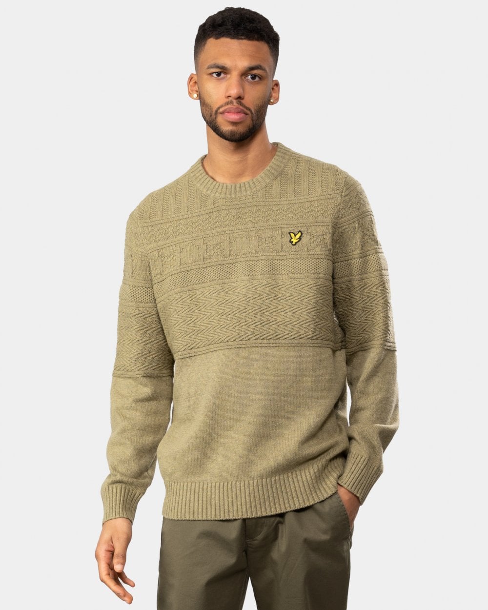 Lyle & Scott Guernsey Mens Crew Neck Jumper