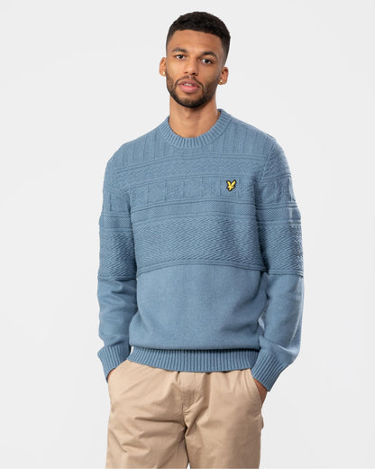 Lyle & Scott Guernsey Mens Crew Neck Jumper