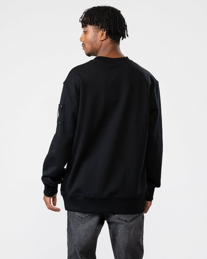 Moose Knuckles Hartsfield Mens Crew Neck Sweatshirt - Black