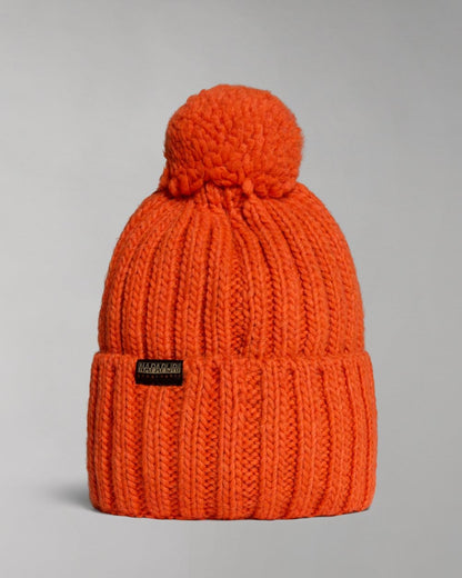 Napapijri Semiury 5 Bobble Hat - Orange Red A00