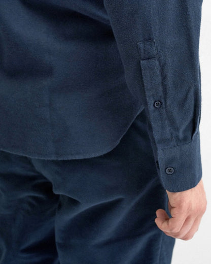 Oliver Sweeney Hawkesworth Mens Brushed Cotton Shirt - Navy