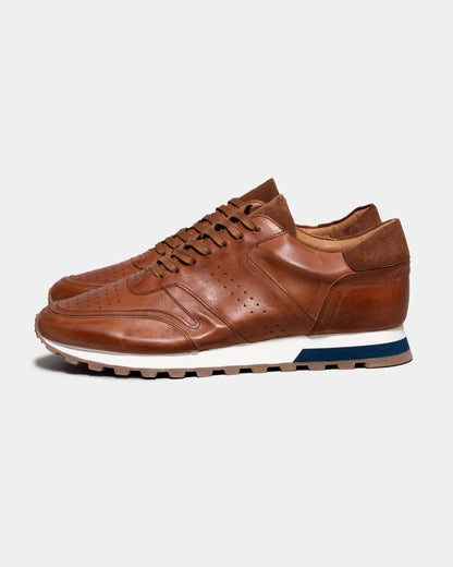 Oliver Sweeney Orjais Mens Hand Washed Calf Leather Trainers - Tan
