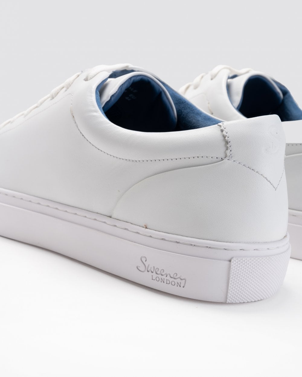 Oliver Sweeney Hayle Antiqued Calf Leather Mens Trainers - White