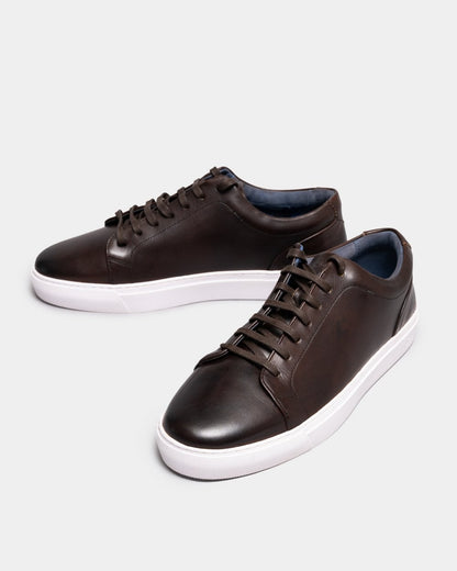 Oliver Sweeney Hayle Antiqued Calf Leather Mens Trainers - Brown