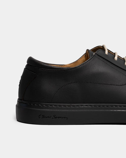 Oliver Sweeney Sirolo Mens Calf Leather Lightweight Trainers - Black