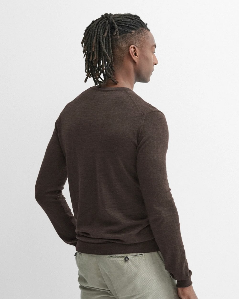 Oliver Sweeney Camber Mens Crew Neck Jumper - Chocolate