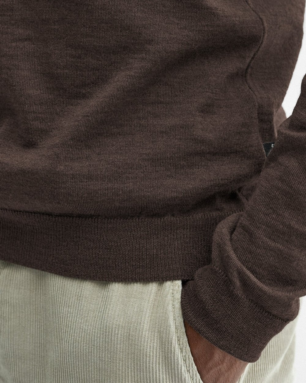 Oliver Sweeney Camber Mens Crew Neck Jumper - Chocolate