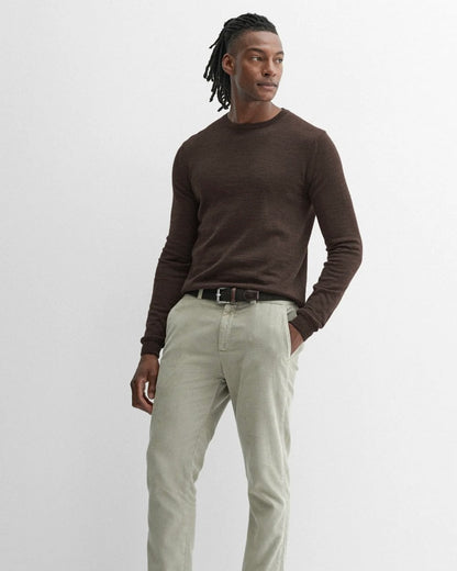 Oliver Sweeney Camber Mens Crew Neck Jumper - Chocolate