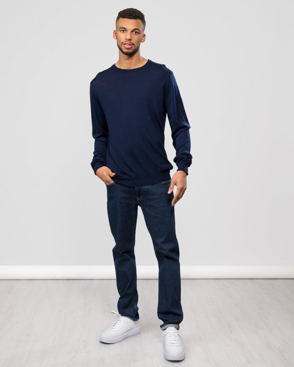 Oliver Sweeney Camber Mens Crew Neck Jumper - Navy