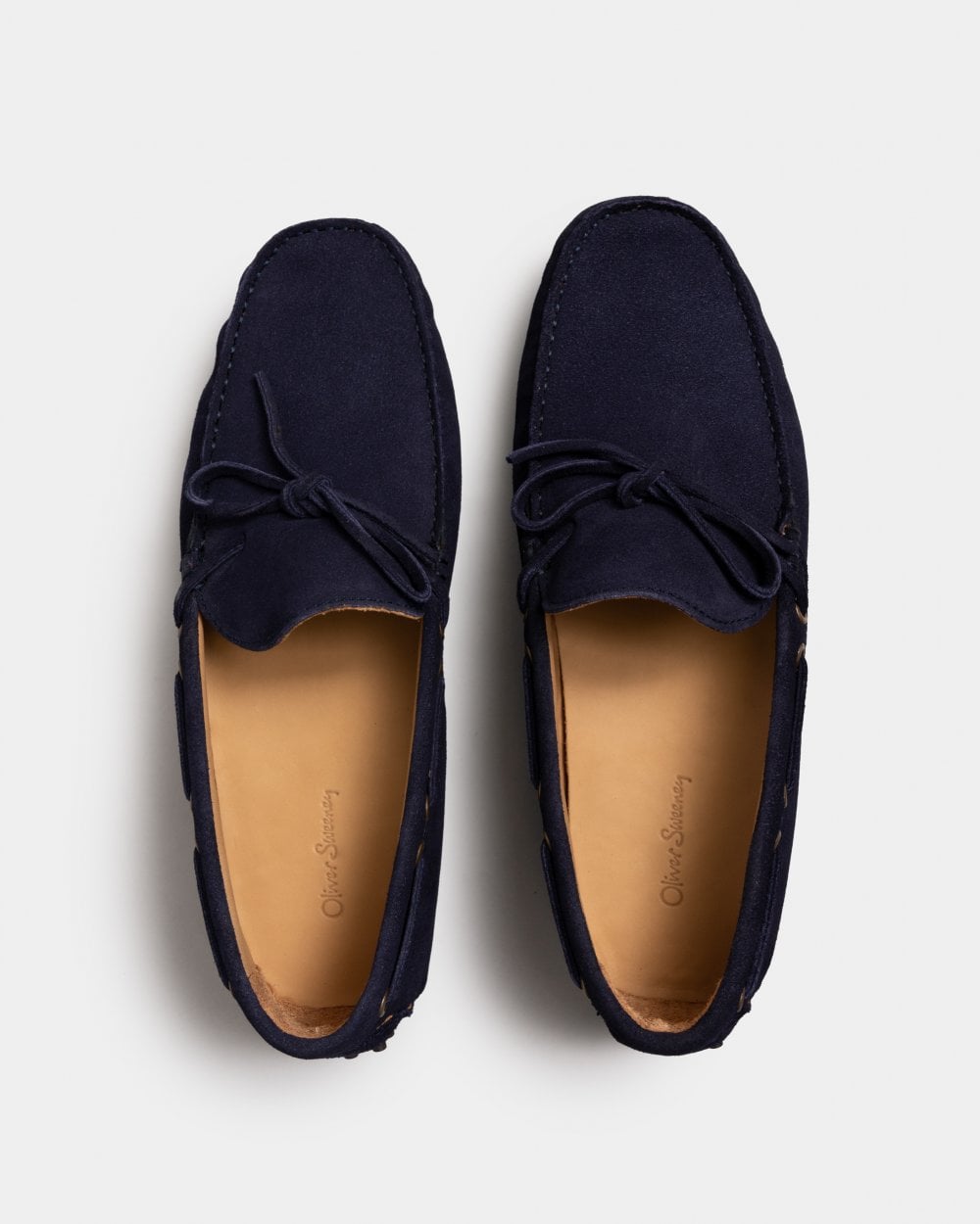 Oliver Sweeney Lastres Suede Mens Driving Shoes - Navy