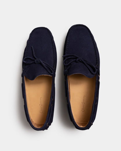 Oliver Sweeney Lastres Suede Mens Driving Shoes - Navy
