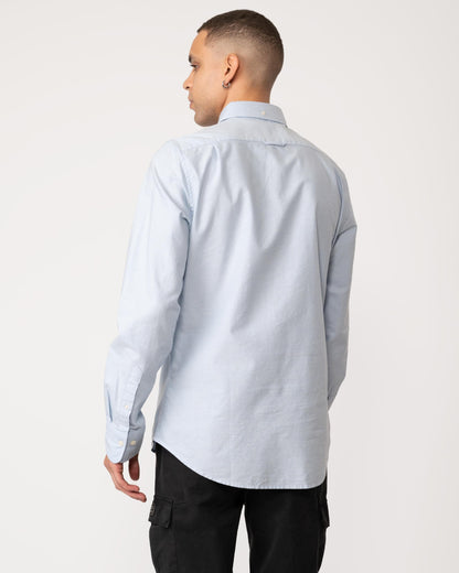 GANT Mens Slim Fit Long Sleeve Oxford Shirt - 455 Light Blue