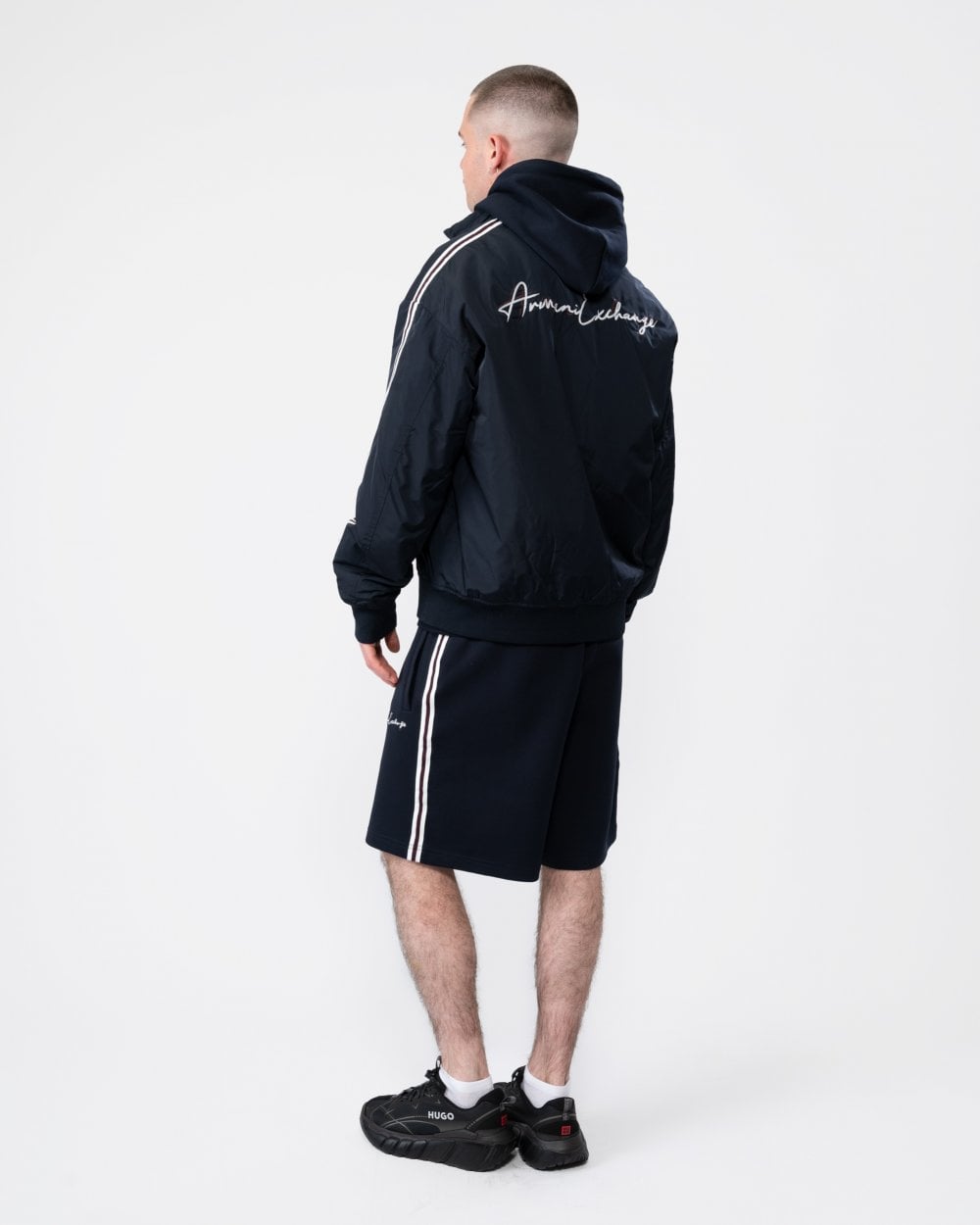 Armani Exchange Mens Signature Bomber