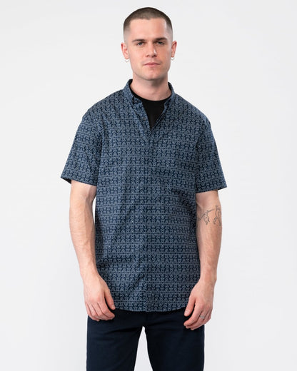 Armani Exchange Mens Short Sleeve AOP Shirt