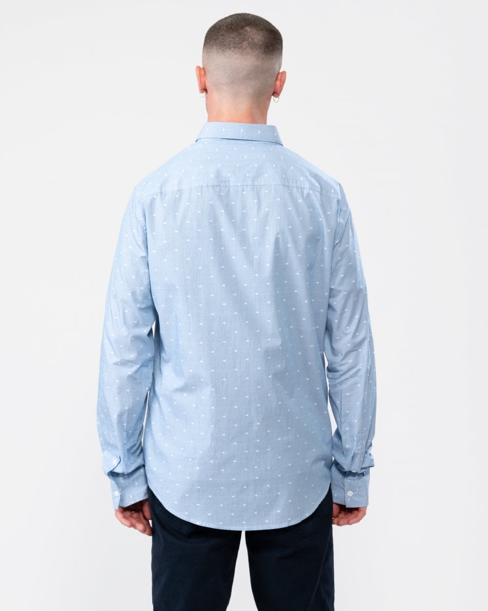 Armani Exchange Mens Long Sleeve Spotted Shirt