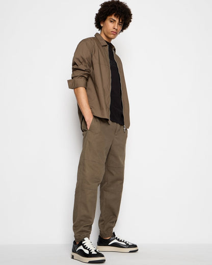 Armani Exchange Mens Zip Overshirt - Crocodile