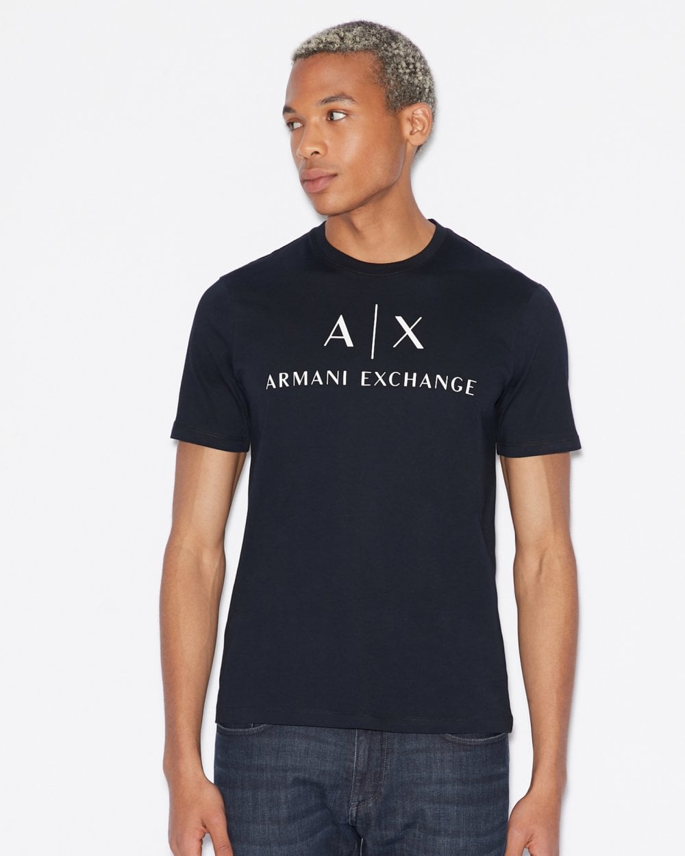 Armani Exchange A|X Logo Mens T-Shirt - Navy 1510