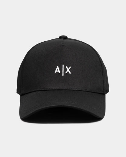 Armani Exchange Mens Mini A|X Logo Baseball Cap - Black/White 00121