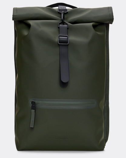 Rains Unisex Rolltop Rucksack - 03 Green