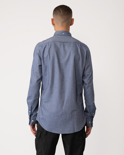 GANT Mens Slim Fit Long Sleeve Oxford Shirt - 423 Persian Blue
