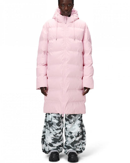Rains Alta Long Unisex Puffer Jacket - 78 Candy