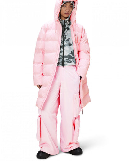 Rains Alta Long Unisex Puffer Jacket - 78 Candy