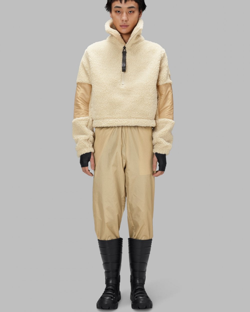 Rains W Kofu Unisex Fleece Pullover - 24 Sand