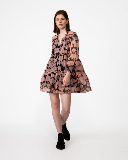 Ted Baker Sandror Womens Swing Mini Dress With Ruffled Tiers