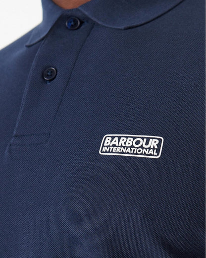 Barbour International Essential Short Sleeve Mens Polo - International Navy