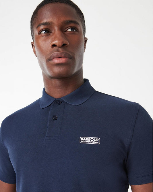 Barbour International Essential Short Sleeve Mens Polo - International Navy