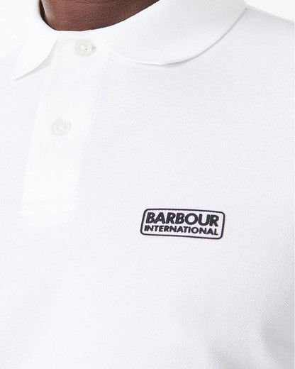 Barbour International Essential Short Sleeve Mens Polo - White