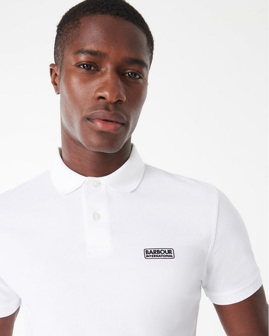 Barbour International Essential Short Sleeve Mens Polo - White