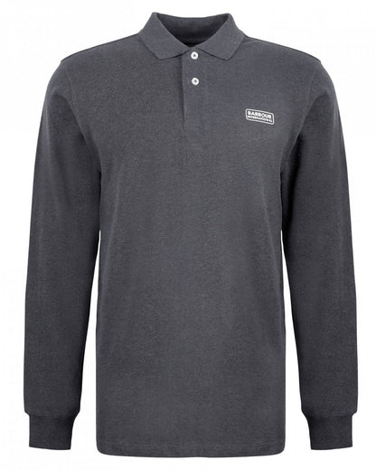 Barbour International Essential Mens Long Sleeve Polo - Asphalt Marl