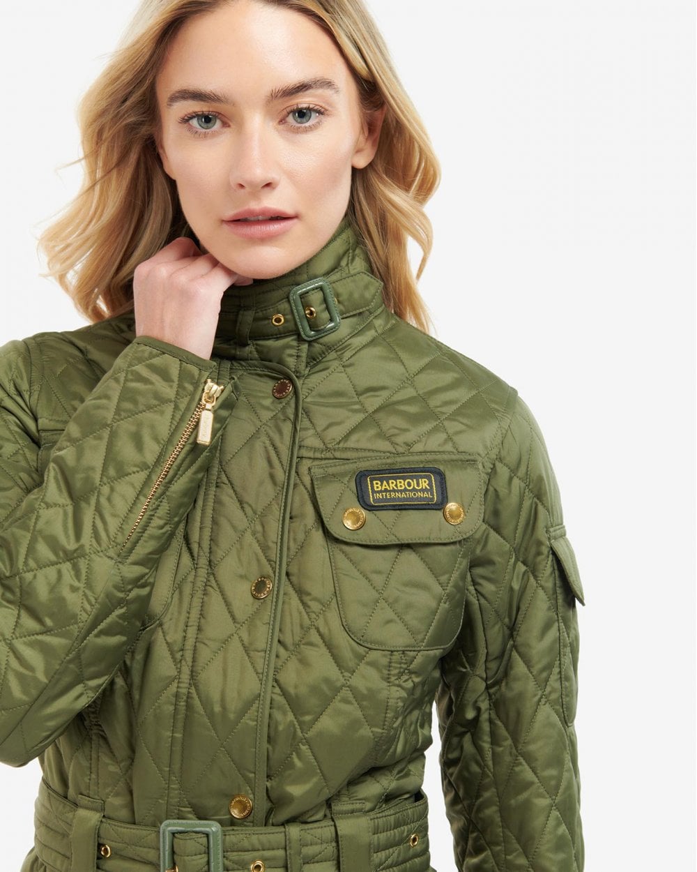 Barbour International Regular Lightweight Womens Quilted Jacket - Midnight Green