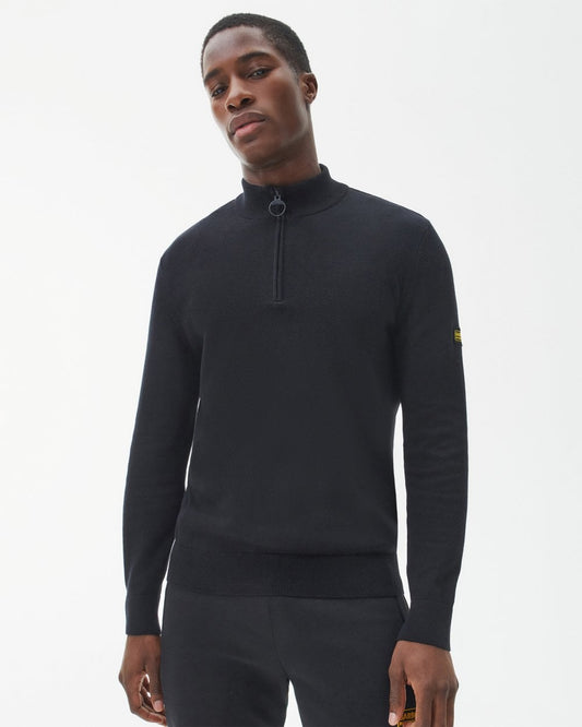 Barbour International Mens Half Zip Knit Cotton Sweater