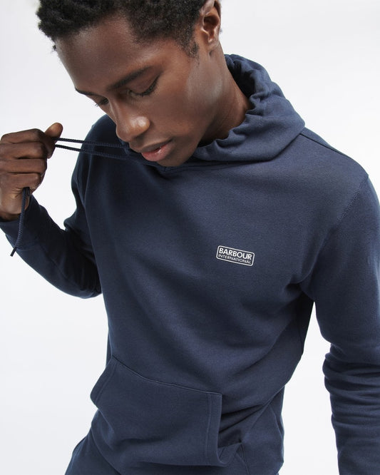 Barbour International Small Logo Mens Hoodie - Navy