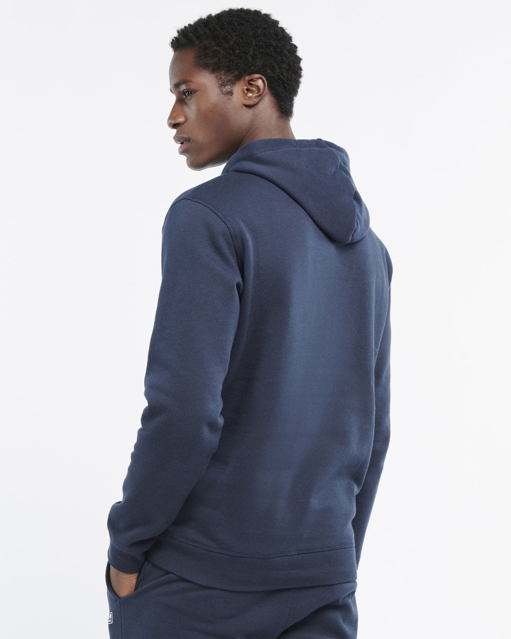 Barbour International Small Logo Mens Hoodie - Navy