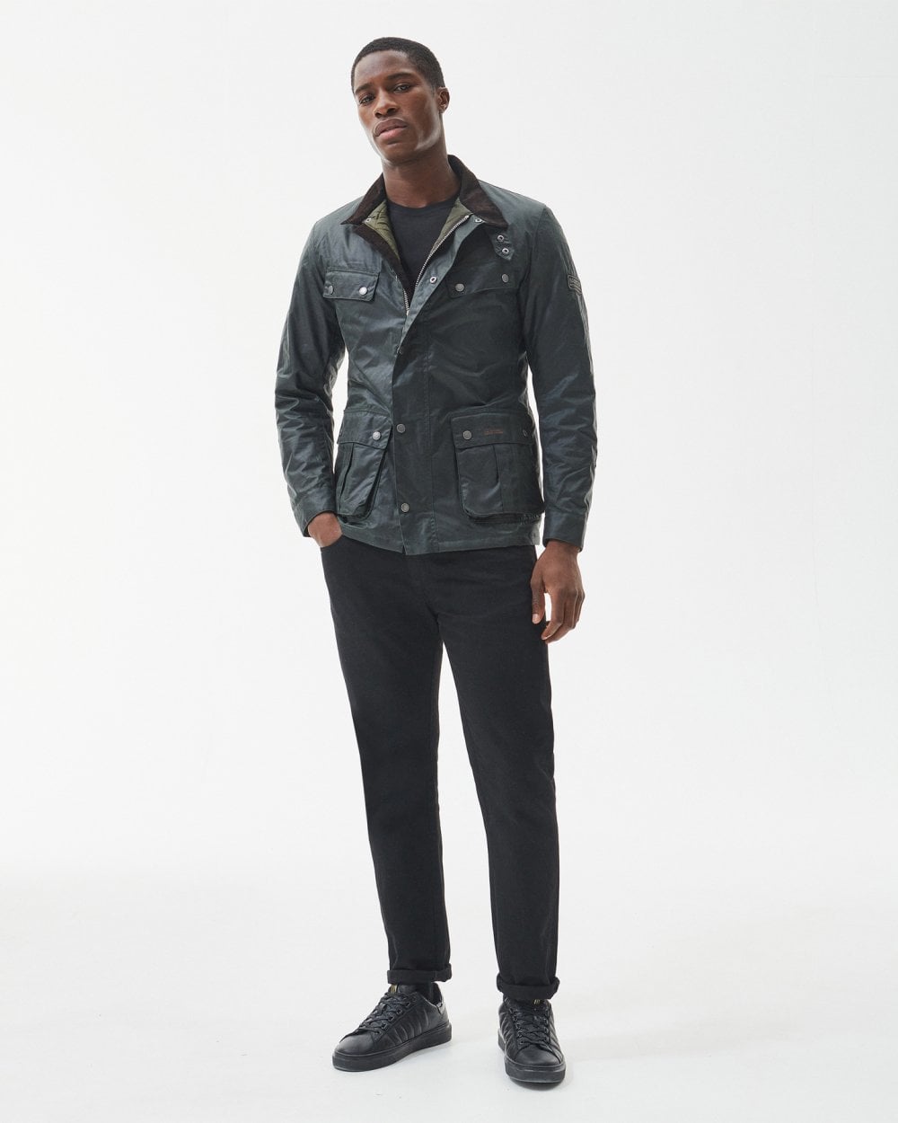 Barbour International Tourer Duke Mens Wax Jacket - Sage