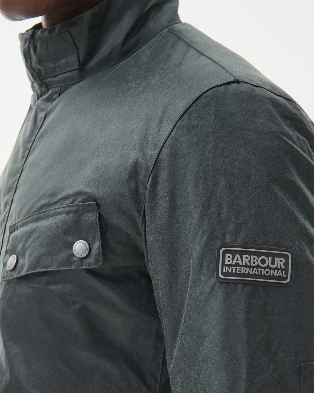 Barbour International Tourer Duke Mens Wax Jacket - Sage
