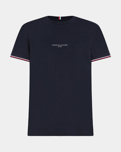 Tommy Hilfiger Tommy Logo Tipped Mens T-Shirt - Desert Sky